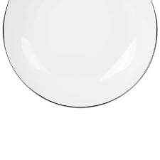 Jogo de pratos fundo em porcelana L'Hermitage Legacy Silver 20,5cm 6 pe�as branco