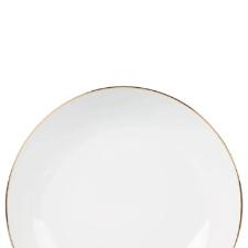Jogo de pratos fundos em porcelana L'Hermitage Legacy Gold 20,5cm 6 pe�as branco
