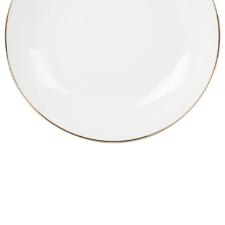 Jogo de pratos fundos em porcelana L'Hermitage Legacy Gold 20,5cm 6 pe�as branco