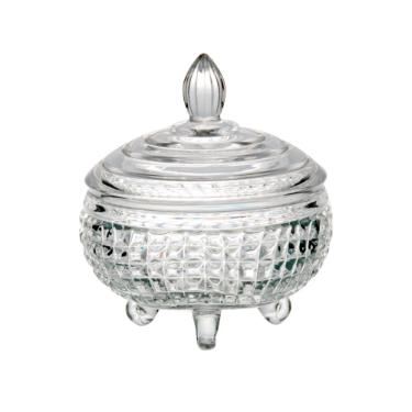 Bomboniere cristal ecol�gico com p� L'Hermitage Framentti 11x12cm transparente