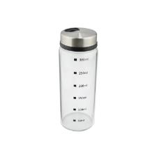 Porta condimento em vidro com Tampa em a�o inox Dynasty 300ml incolor