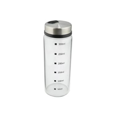 Porta condimento em vidro com Tampa em a�o inox Dynasty 300ml incolor