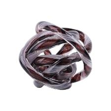 Vaso torcido em vidro L'Hermitage Murano 12x12cm preto