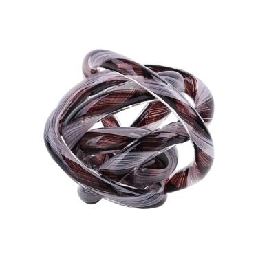 Vaso torcido em vidro L'Hermitage Murano 12x12cm preto