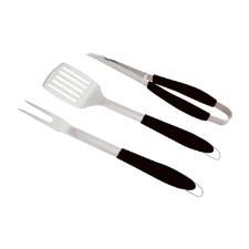 Jogo de churrasco em inox e cabo emborrachado Fracalanza Beef Club 3 pe�as