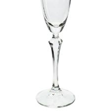 Jogo de ta�as champanhe cristal ecol�gico Bohemia Elizabeth 200ml 6 pe�as prata rim