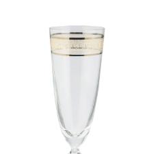 Jogo de ta�as champanhe cristal ecol�gico Bohemia Brocade com friso de ouro 200ml 6 pe�as