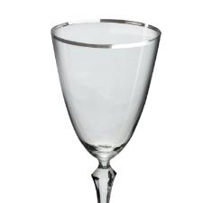 Jogo de ta�as para �gua Bohemia Elizabeth em cristal 350ml 6 pe�as prata rim