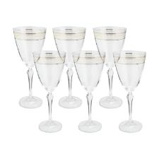 Jogo de Ta�as para �gua Bohemia Brocade Decorada Cristal Ecol�gico 350ml 6 pe�as