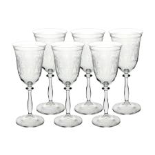 Jogo de ta�as para �gua cristal ecol�gico Bohemia Angela 350ml 6 pe�as Incolor