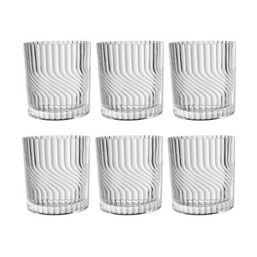 Jogo de copos baixos em cristal L'Hermitage Dunas 340ml 6 pe�as