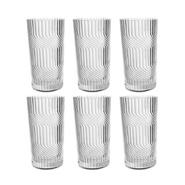 Jogo de Copos Altos em Cristal Ecol�gico L'Hermitage Dunas 370ml 6 pe�as