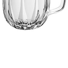 Jogo de canecas em cristal ecol�gico friso ouro L'Hermitage Refinatto 280ml 6 pe�as