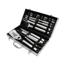 Jogo de Churrasco Fracalanza Gourmet A�o Inox com Maleta Alum�nio 19 Pe�as