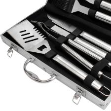 Jogo de Churrasco Fracalanza Gourmet A�o Inox com Maleta Alum�nio 19 Pe�as