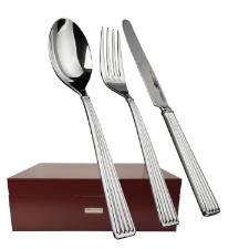 Faqueiro em a�o inox Fracalanza Madrid 101 pe�as serve 12 pessoas