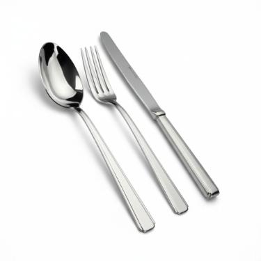 Faqueiro Fracalanza Cl�ssico Moderno 130 Pe�as A�o Inox e Estojo Madeira Eleg�ncia a Mesa