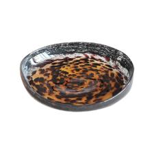 Centro de mesa em vidro L'Hermitage Murano 12x28cm dourado