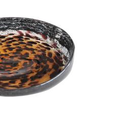 Centro de mesa em vidro L'Hermitage Murano 12x28cm dourado