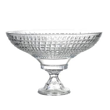 Centro de mesa cristal com p� L'Hermitage Framentti 26x23,2cm transparente