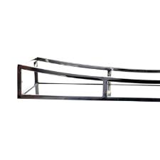 Bandeja retangular em a�o inox com espelho Fracalanza 60cm prateada