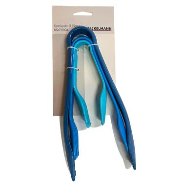 Jogo de pin�as pegadores Fackelmann Elemental com 3 pe�as azul