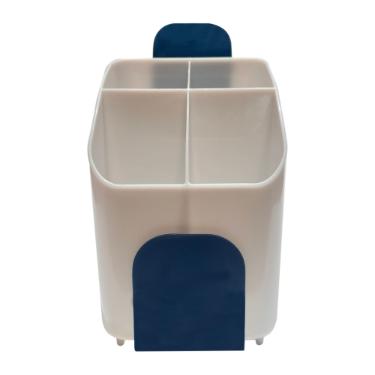 Escorredor de talheres em pl�stico Fackelmann Elemental azul e branco