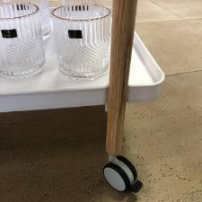 Carrinho organizador multiuso com 2 prateleiras Hudson Home Atenas branco