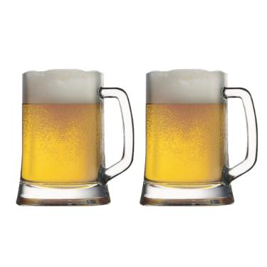 Jogo de 2 canecas para chop em vidro Pasabah�e PUB 500ml