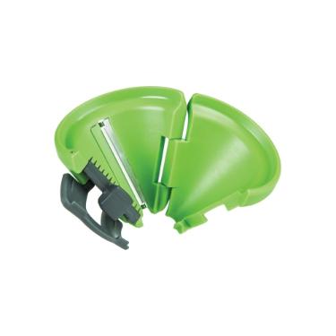 Descascador espiral de pl�stico e a�o inox Hudson DP12 ?9x9x8cm verde e cinza