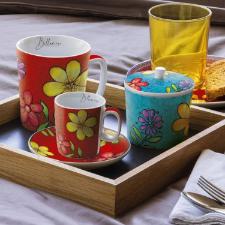 Jogo de x�caras com pires Egan Italy Bellamore vermelho 100ml 2 pe�as