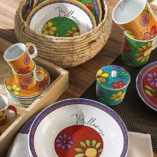 Jogo de x�caras com pires Egan Italy Bellamore verde 100ml 2 pe�as