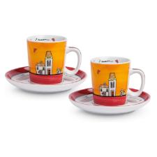 Jogo de x�caras com pires Egan Le Casette 100ml 2 pe�as vermelho e laranja