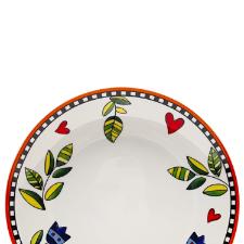 Jogo de pratos em porcelana Egan Cocorido 27cm 6 pe�as laranja