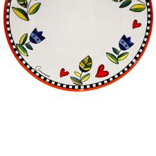 Jogo de pratos em porcelana Egan Cocorido 27cm 6 pe�as laranja