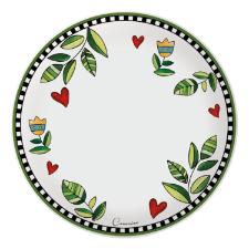 Jogo de pratos em porcelana Egan Cocorido 27cm 6 pe�as verde