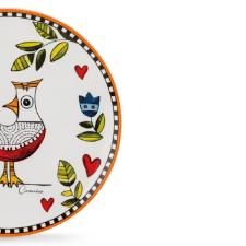 Jogo de pratos em porcelana Egan Cocorido 19cm 6 pe�as laranja