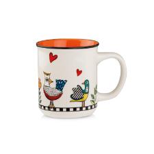 Caneca em New Bone China Egan Cocorico 380ml laranja