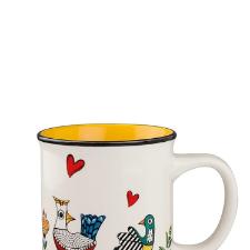 Caneca em New Bone China Egan Cocorico 380ml amarelo