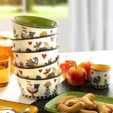 Bowl em new bone china Egan Cocorico 460ml amarelo
