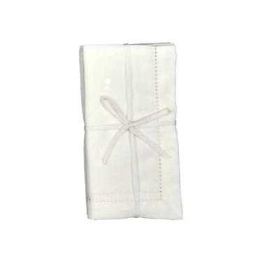 Jogo de guardanapo em tecido L'Hermitage Cotton 45x45cm 2 pe�as branco