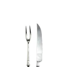 Jogo de Faca e Garfo Trinchante Fracalanza Arvoredo A�o Inox Cabo Madeira 2 Pe�as