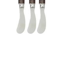 Jogo de Esp�tulas Fracalanza Arvoredo A�o Inox Cabo Madeira 6 Pe�as