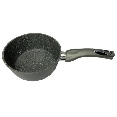 Panela em alum�nio e tampa Bialetti Petravera Plus 16cm cinza