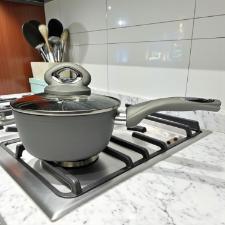 Panela em alum�nio e tampa Bialetti Petravera Plus 16cm cinza