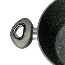 Panela Wok em alum�nio com tampa Bialetti Petravera Plus 28cm cinza