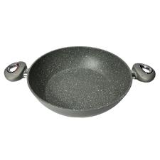 Panela Wok em alum�nio com tampa Bialetti Petravera Plus 28cm cinza