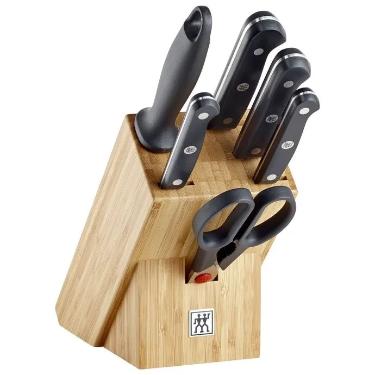 Bloco de Facas Zwilling Bambu Gourmet 7 Pe�as para Cozinha Funcional e Moderna