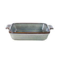 Travessa retangular em cer�mica L'Hermitage Jade 680ml verde