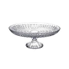 Prato para Bolo L'Hermitage Framentti em Cristal Ecol�gico com P� 30x13cm